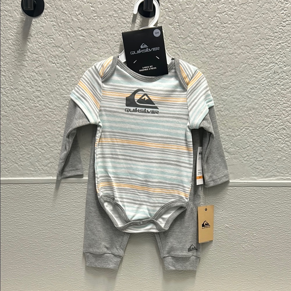 Quiksilver Baby Striped Bodysuit and Pants Set